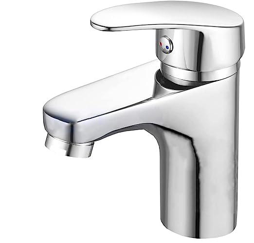 Fossa Taps for Bathroom Sink Chrome Basin Mixer Tap Brass Modern Single Handle Bathroom Faucet FSLF-001