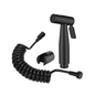 Fossa Hand Held Bidet Sprayer Premium Stainless Steel Sprayer - Health Faucet for Toilet, with 1 Mtr Spring Flexible Shower Hose Pipe,Hook (Black)